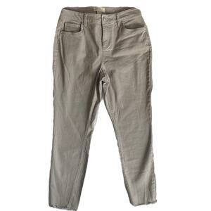 Women's Size 4P Loft Curvy High Rise Skinny Ankle Jeans Petite Dark Khaki/Gray